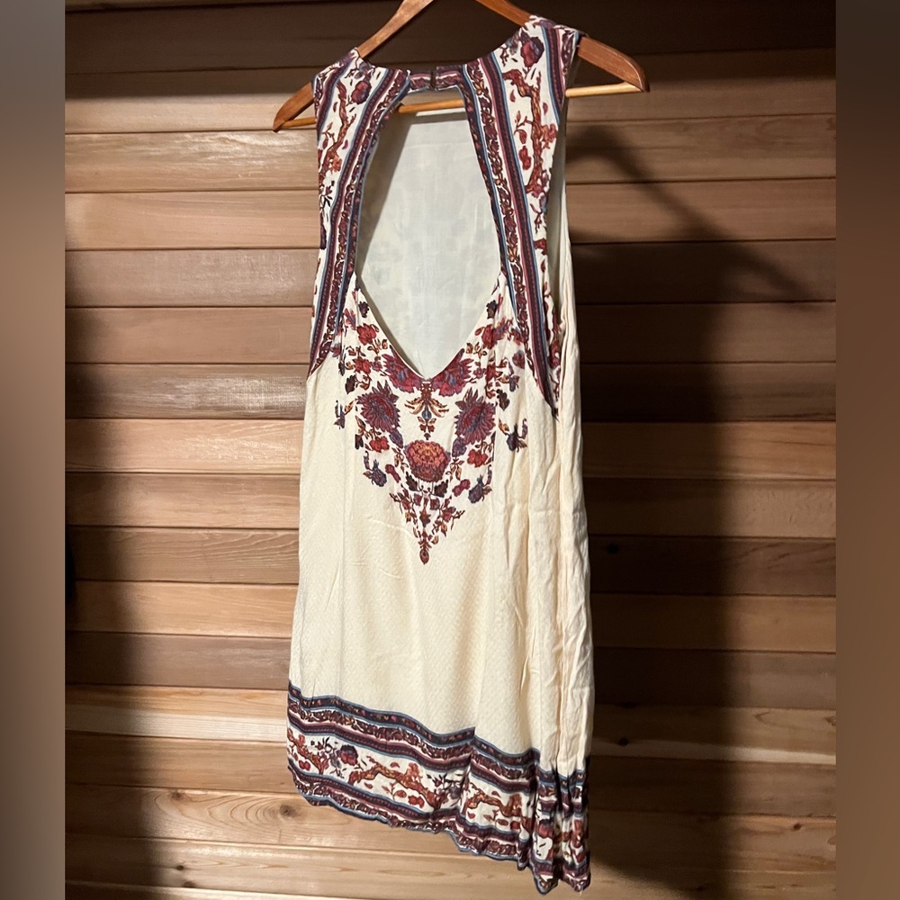 Boho Sleeveless Mini Shift Dress